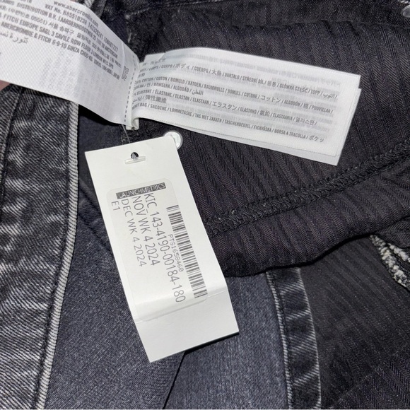 Abercrombie & fitch rhinestone high rise gray denim skirt womens size 12 / 31 - Picture 7 of 7